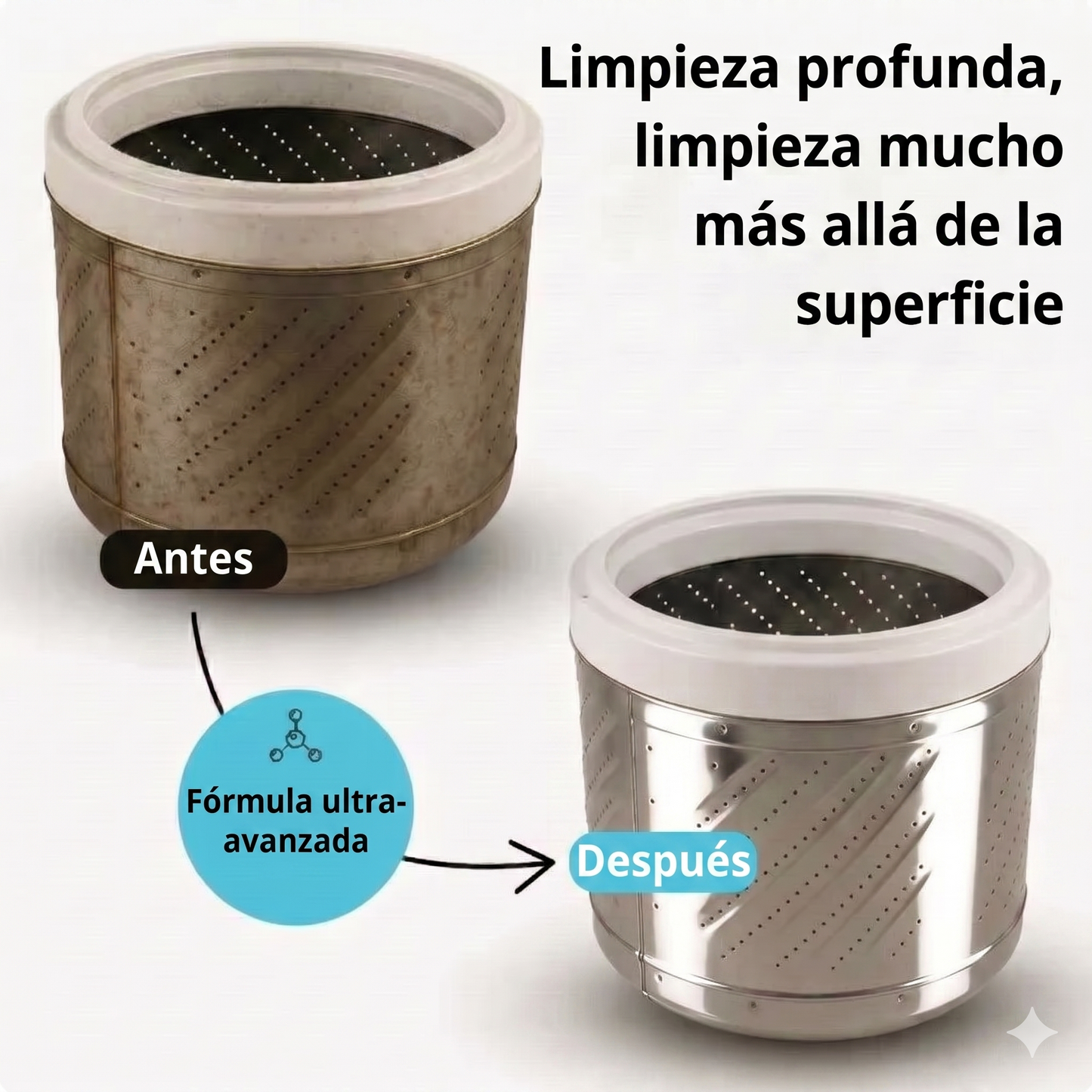 Limpiador profesional de lavadora – enzimas activas